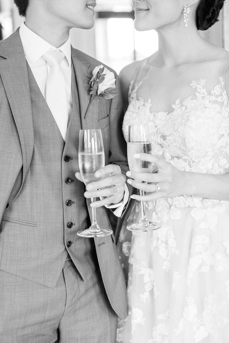 champagne wedding toast
