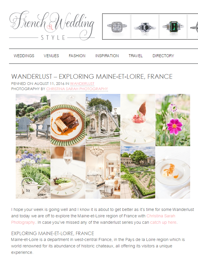 christina sarah photography featured over on french wedding style