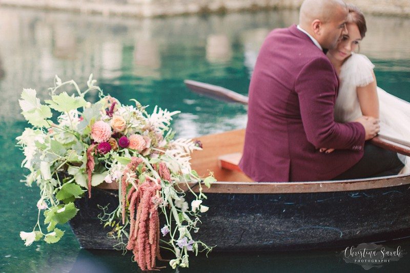 wedding day boat